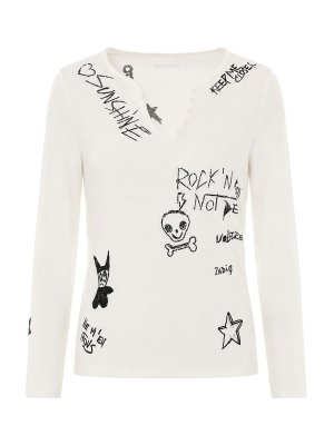 ZADIG&VOLTAIRE: Tops & Tank tops - white tunisien long sleeves top