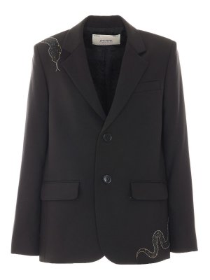 ZADIG&VOLTAIRE: casual jackets - black vanille strass jacket