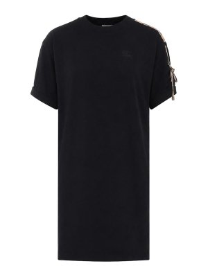 BURBERRY: Knielange Kleider - Knielanges Kleid - Schwarz