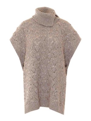 FABIANA FILIPPI: Capes & Ponchos - Cape - Gris