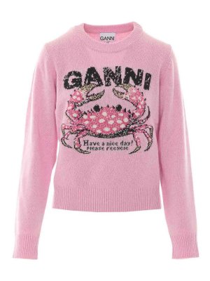 GANNI: クルーネック - クルーネック - ヌードカラー