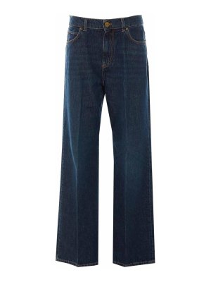 MULBERRY: jeans dritti, a sigaretta - jeans Wanda medi a gamba larga in denim