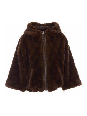 MULBERRY: Fur & Shearling Coats - brown cadetia faux fur jacket