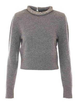 MULBERRY: cardigans - grey berlino cardigan