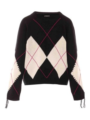 MULBERRY: Strickpullover mit Rundhalsausschnitt - Rundhalspullover - Schwarz