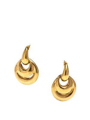 PANCONESI: Earrings - Panconesi gold blow up drop earrings