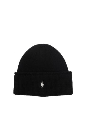 POLO RALPH LAUREN: hats & caps - Polo ralph lauren black polo logo hat