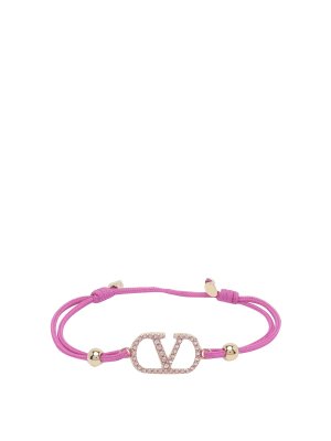 VALENTINO GARAVANI: Bracciali e Braccialetti - Bracciale in strass con firma Vlogo