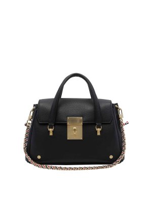 THOM BROWNE: shopper - Borsa a mano piccola Bolton nera Thom Browne
