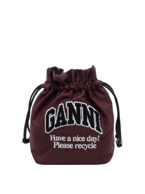 GANNI: Clutch - Pochette - Rouge