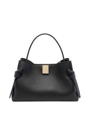 YUZEFI: totes bags - Yuzefi black mini gyoza handbag