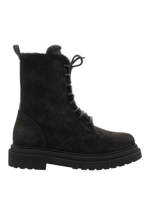 BRUNELLO CUCINELLI: ankle boots - Suede monile booties