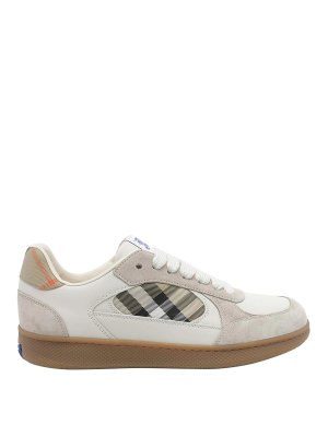 BURBERRY: trainers - white terrace check sneakers