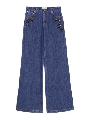 ERMANNO FIRENZE: flared jeans - Jeans with embroidered stones