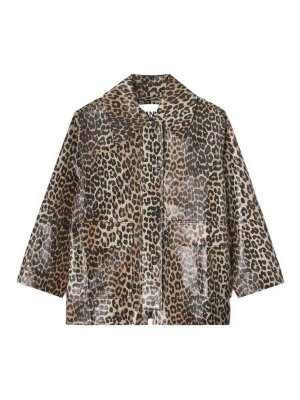 GANNI: giacche casual - Giacca leopardata