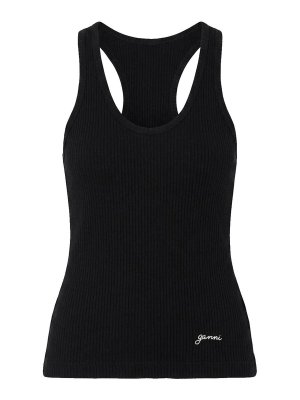 GANNI: Tops & Tank tops - Top with logo