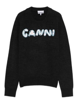 GANNI: Hemden - Hemd - Grau