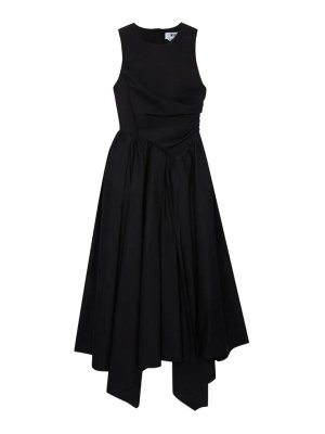 m.s.g.m.: knee length dresses - Midi dress in soft cotton poplin