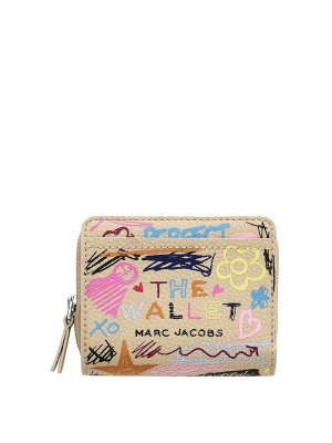 MARC JACOBS: wallets & purses - The Mini Compact Wallet Punk Scribble