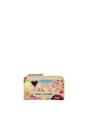 MARC JACOBS: wallets & purses - The Top Zip Wallet Punk Scribble
