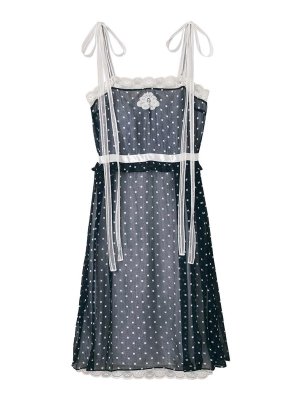 MARC JACOBS: abiti al ginocchio - Abito in chiffon con cinturino a nastro