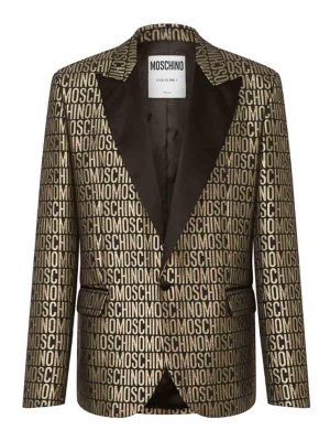 MOSCHINO: casual jackets - Logo Lurex Jacket