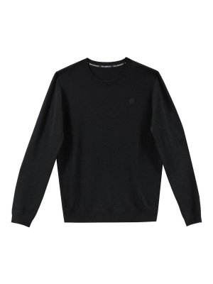 KARL LAGERFELD: crew necks - Cameo Embroidery Sweater