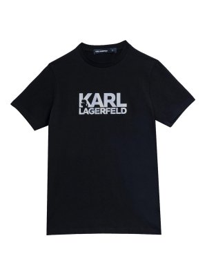 KARL LAGERFELD: Tシャツ - Tシャツ - 黒