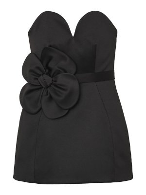 MARC JACOBS: abiti al ginocchio - Abito in raso con cintura a margherita