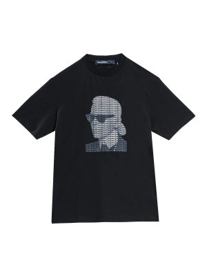 KARL LAGERFELD: Tシャツ - Tシャツ - 黒
