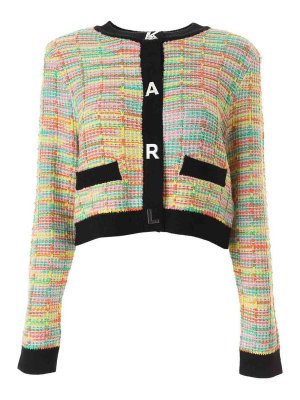 KARL LAGERFELD: cardigan - Cardigan in maglia bouclÃ©