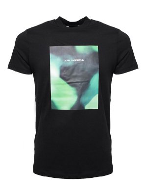 KARL LAGERFELD: Tシャツ - Tシャツ - 黒