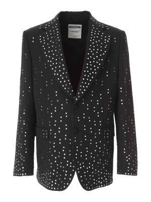 MOSCHINO: casual jackets - Crystal Embellished Jacket