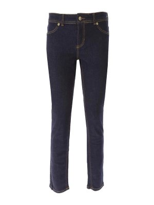 VERSACE JEANS: Leggings - Leggings - Bleu