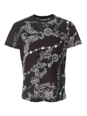 VERSACE JEANS: T-shirts - T-Shirt - Schwarz