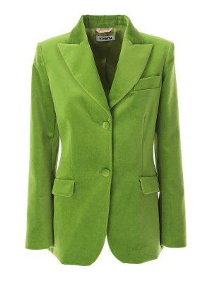 Vivetta: blazers - Stretch Velvet Blazer