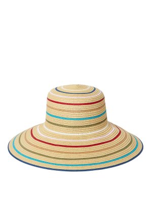 PAUL SMITH: hats & caps - Classic Multistripe Raffia Hat Ps