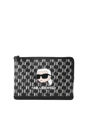 KARL LAGERFELD: pochette - Custodia con monogramma K/Ikonik 20