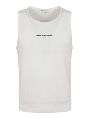 MAISON KITSUNÉ: Tops & Tank tops - Maison kitsune paris ribbed tank top