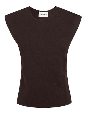 P.A.R.O.S.H.: Tops y camisetas sin mangas - Top - Marrón