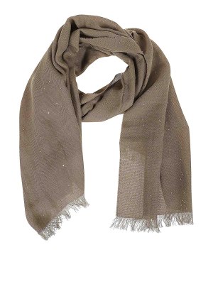 PESERICO: Stoles & Shawls - Cotton twill stole with sequins