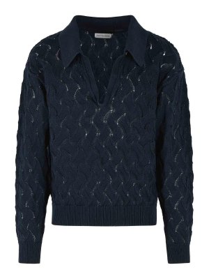 DRIES VAN NOTEN: Tシャツ - Tシャツ - ダークブルー