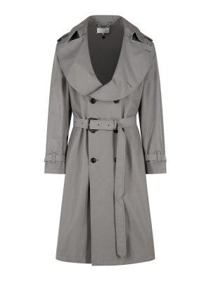 Maison Margiela: trench coats - Grey cotton blend trench coat