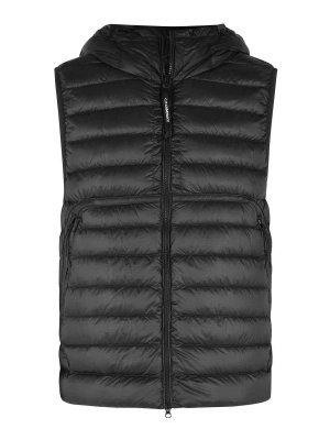 C.P. COMPANY: vests - dd shell' black polyamide vest