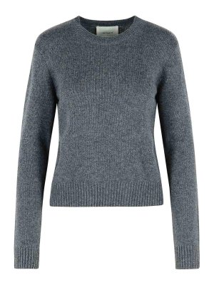 LISA YANG: crew necks - mable' graphite cashmere sweater