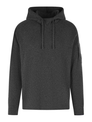 C.P. COMPANY: crew necks - Grey wool blend sweater