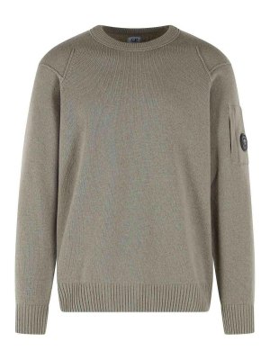 C.P. COMPANY: crew necks - Black wool blend sweater