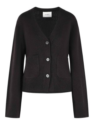 LISA YANG: cardigans - danni' dark brown cashmere cardigan