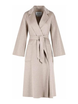 Max Mara: knee length coats - icon ludmilla' sand beige cashmere coat