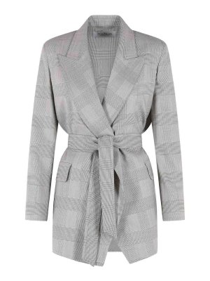 Max Mara: long coats - Wool robe jacket